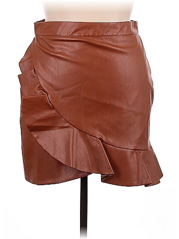 Majorelle Faux Leather Skirt (view 1)