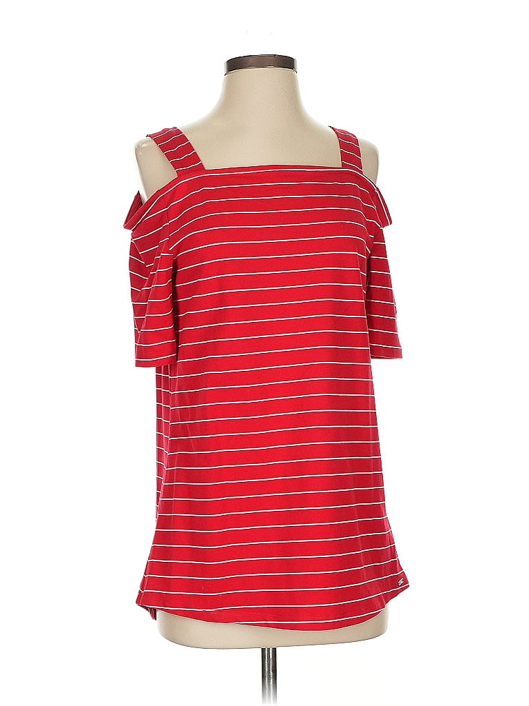 Pre-owned French Dressing Jeans Short Sleeve Top In Red