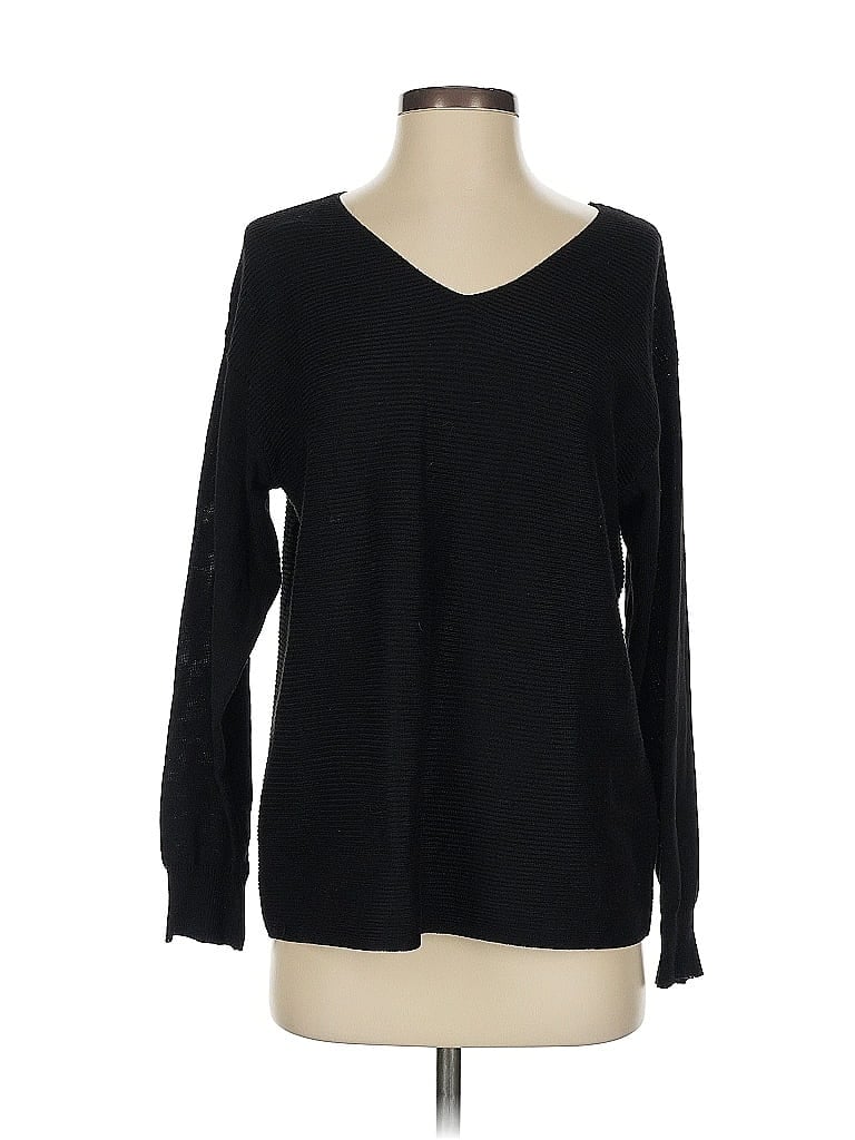 Pre-owned Ella Moss Pullover Sweater In Black