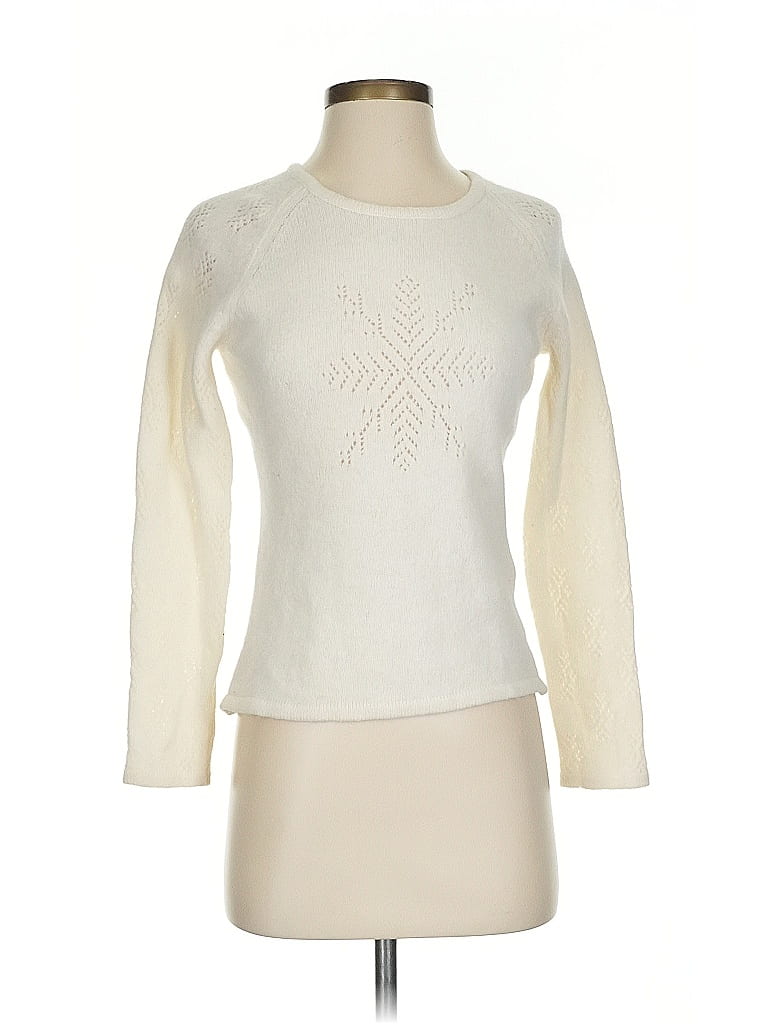 Pre-owned Casual Corner Annex Wool Pullover Sweater In White