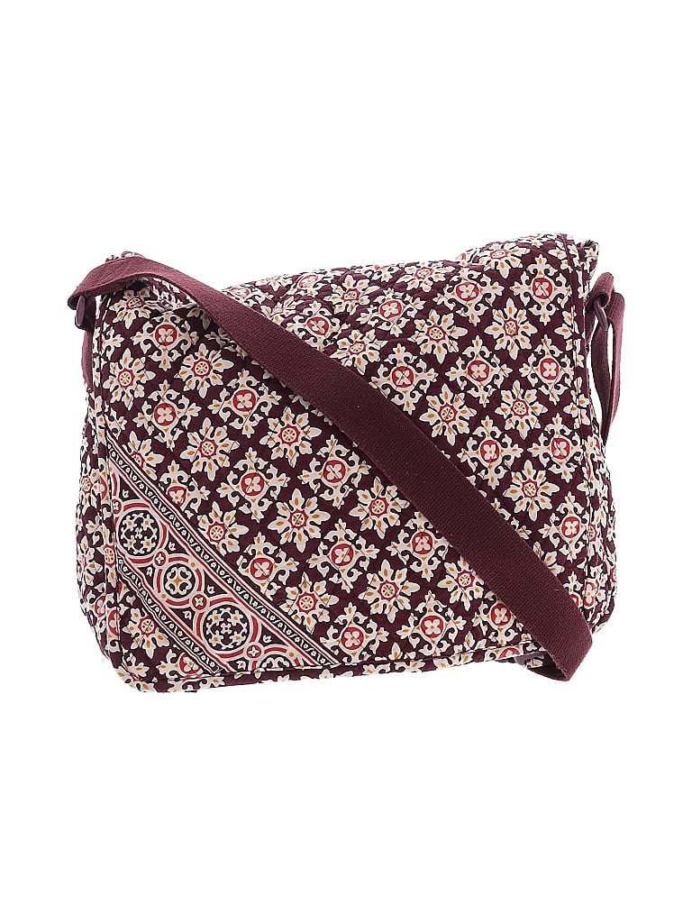 Vera Bradley Paisley Burgundy Leather Messenger One size - photo 1