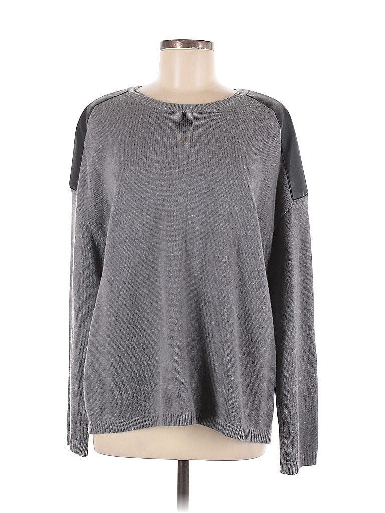 Pre-owned Bcbgmaxazria Wool Pullover Sweater In Gray