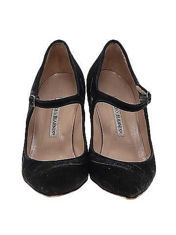Manolo Blahnik Suede Mary Jane Pumps 95mm (view 2)