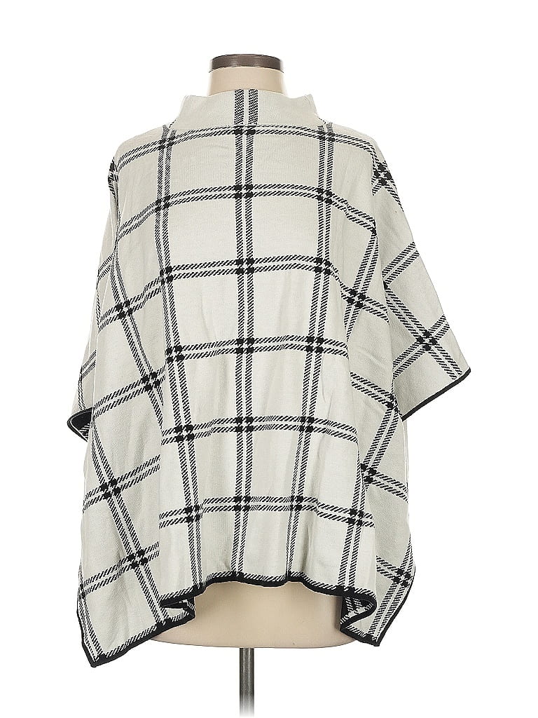 Pre-owned Talbots Poncho In Silver