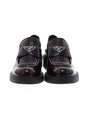 Prada Spazzolato Logo Loafers (view 2)
