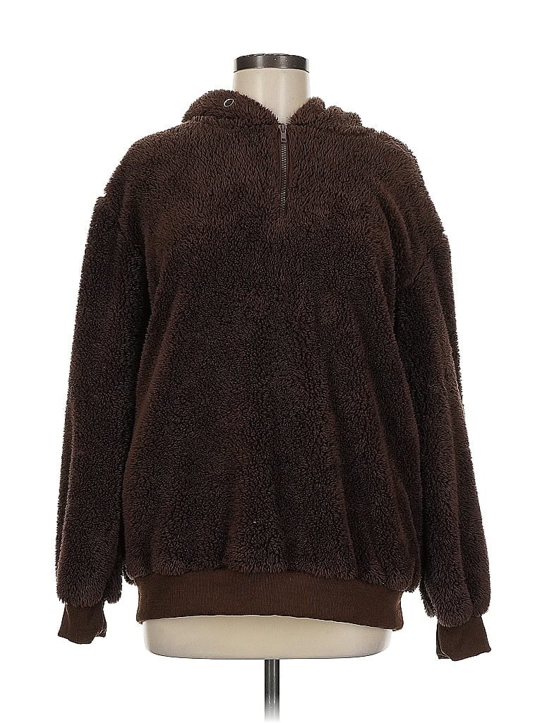 Pre-owned Unbranded Fleece Jacket In Brown