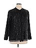 Johnny Was Metallic Black Long Sleeve Blouse Size XL - photo 1