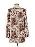 Adrienne Vittadini Animal Print Brown 3/4 Sleeve Blouse Size XS - photo 2