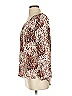 Adrienne Vittadini Animal Print Brown 3/4 Sleeve Blouse Size XS - photo 5