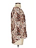 Adrienne Vittadini Animal Print Brown 3/4 Sleeve Blouse Size XS - photo 4