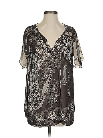 AK Anne Klein Short Sleeve Blouse (view 1)