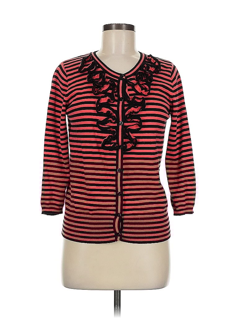 Pre-owned Tracy M. Cardigan Sweater In Red