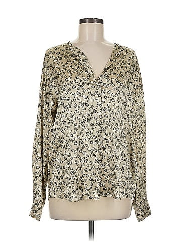 Vince. Long Sleeve Silk Top (view 1)
