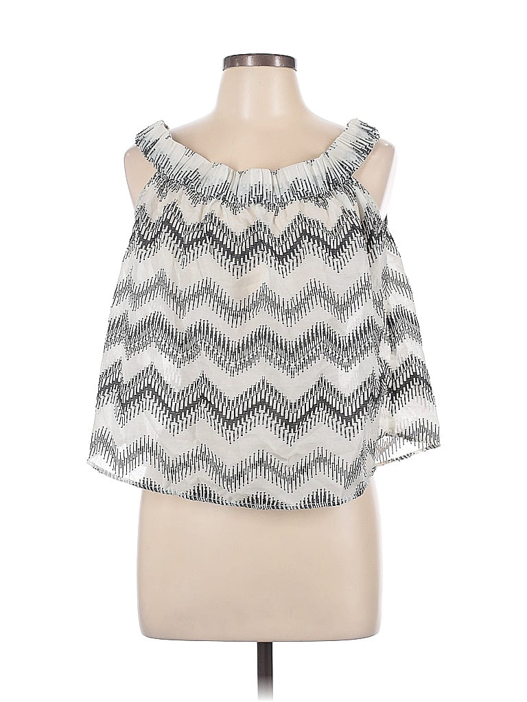Pre-owned Lou & Grey Sleeveless Blouse In Silver