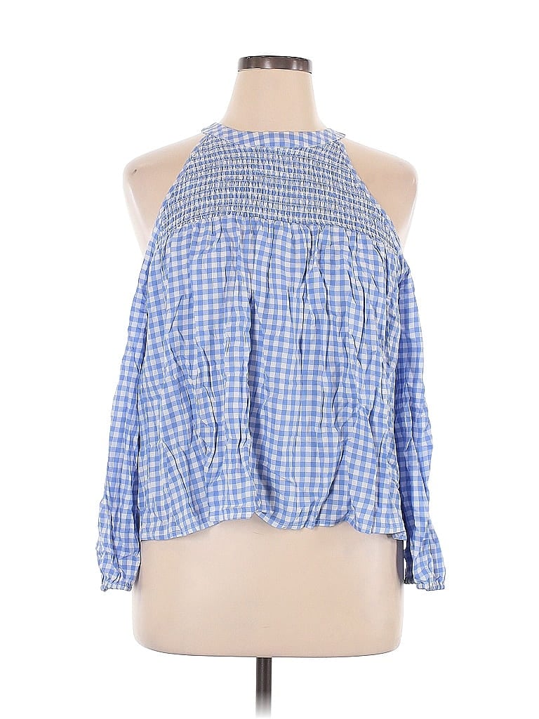 Pre-owned Shinestar 3/4 Sleeve Blouse In Blue