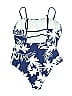T by Talbots Print Blue One Piece Swimsuit Size XXS (estimated) - photo 2