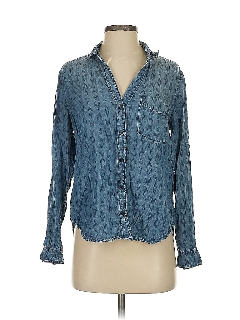 Click to view more detailed imagery on our partner's website Pre-owned Cloth & Stone Long Sleeve Blouse In Blue