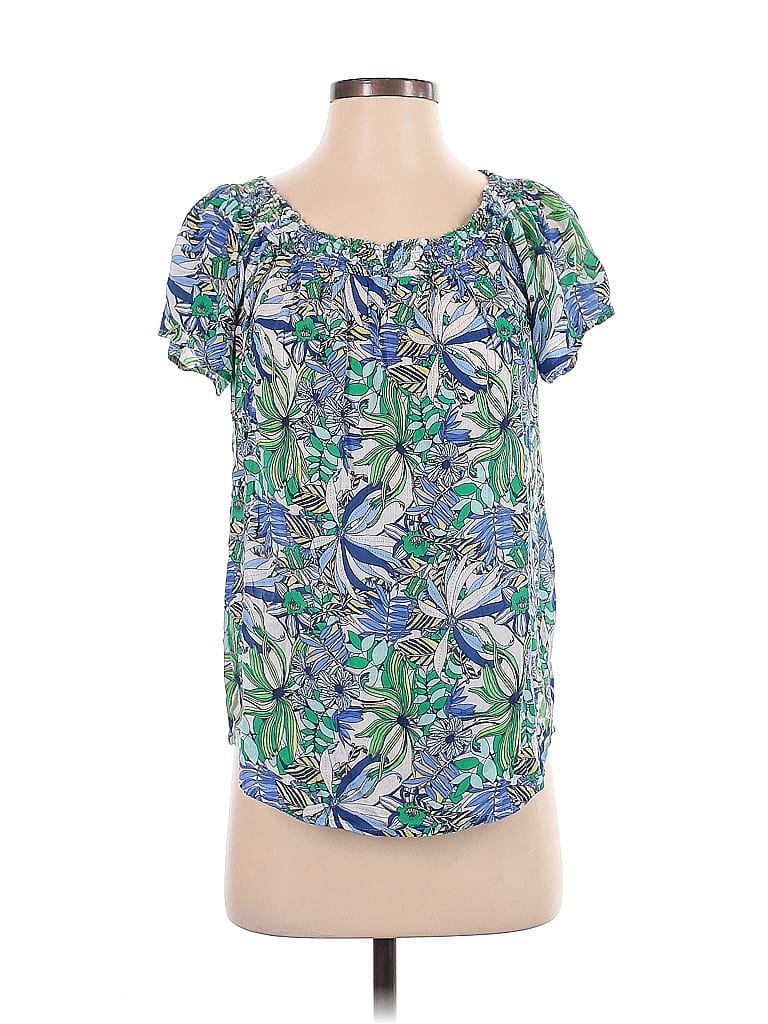 Click to view more detailed imagery on our partner's website Pre-owned Liz Claiborne Short Sleeve Blouse In Blue