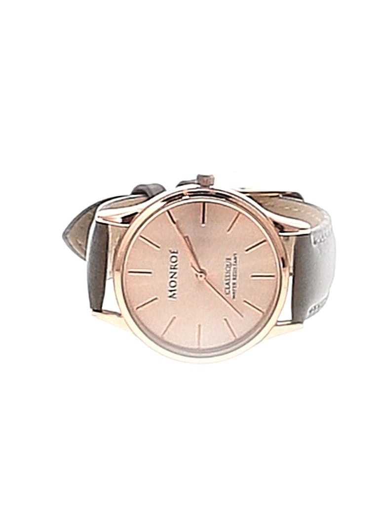 Monroe by Maestro 100% Leather Brown Gray Watch One size - photo 1