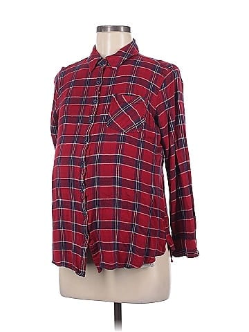 Isabel Maternity Long Sleeve Button-Down Shirt (view 1)