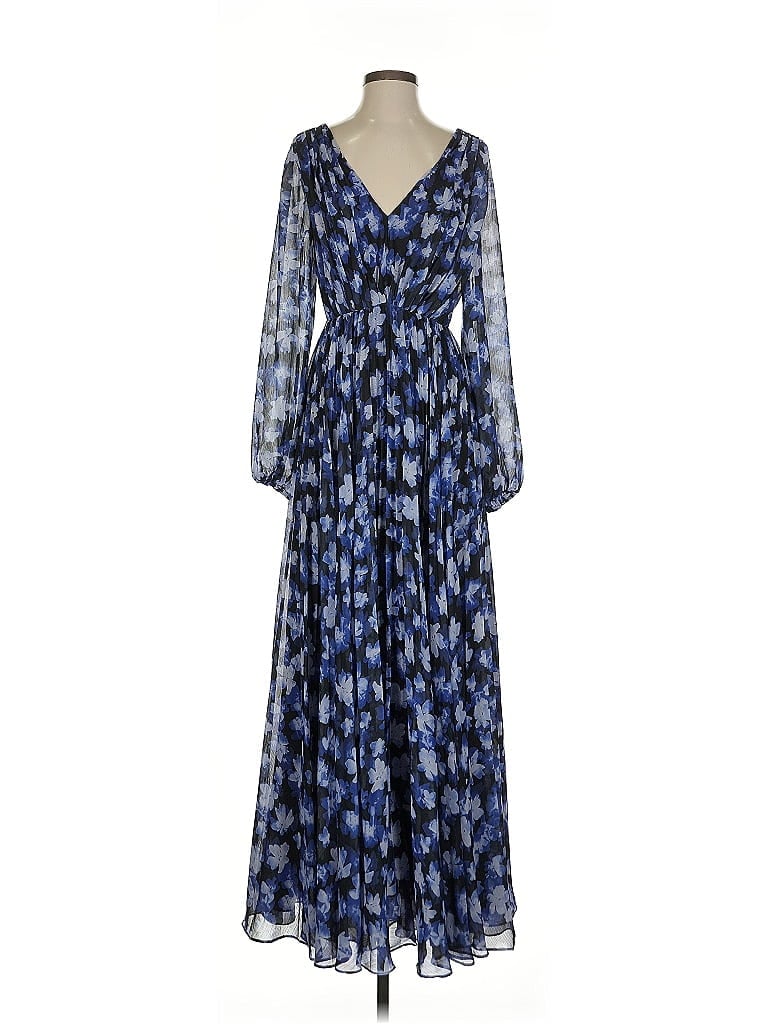 ML Monique Lhuillier 100% Polyester Blue Casual Dress Size 4 - photo 1