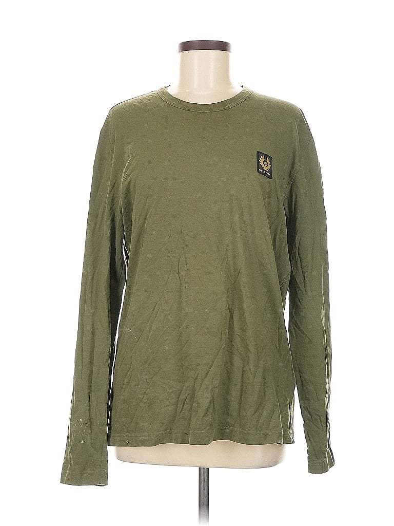 Belstaff 100% Cotton Green Long Sleeve T-Shirt Size M - photo 1