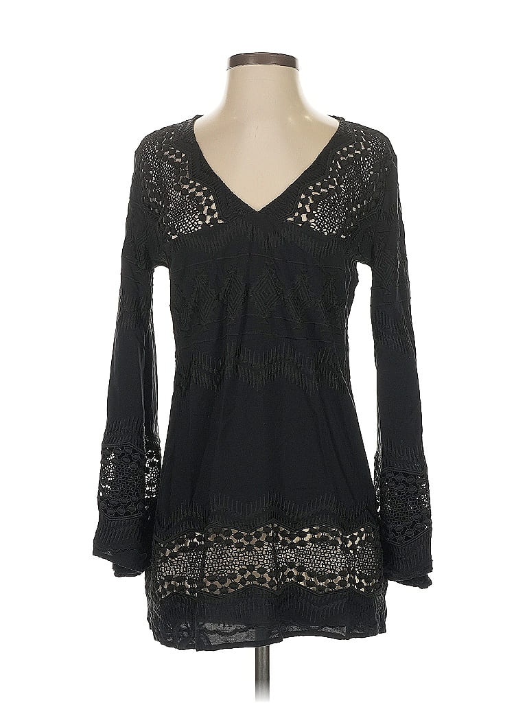 Pre-owned La Blanca 3/4 Sleeve Blouse In Black