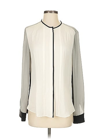 Elie Tahari Long Sleeve Silk Top (view 1)