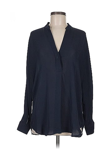 Vince. Long Sleeve Silk Top (view 1)