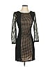 Catherine Malandrino 100% Polyester Houndstooth Black Cocktail Dress Size P (petite) - photo 1