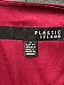Plastic Island 100% Polyester Burgundy Short Sleeve Blouse Size 2 - 4 - photo 3