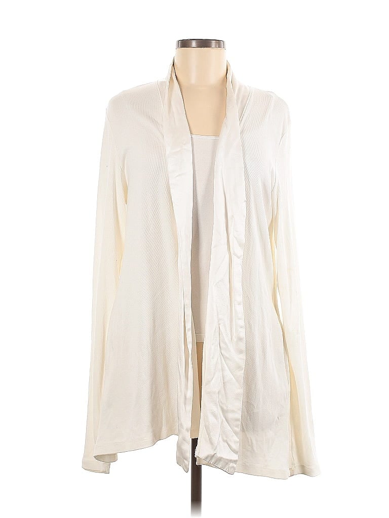 Pre-owned Neiman Marcus Cardigan Sweater In White