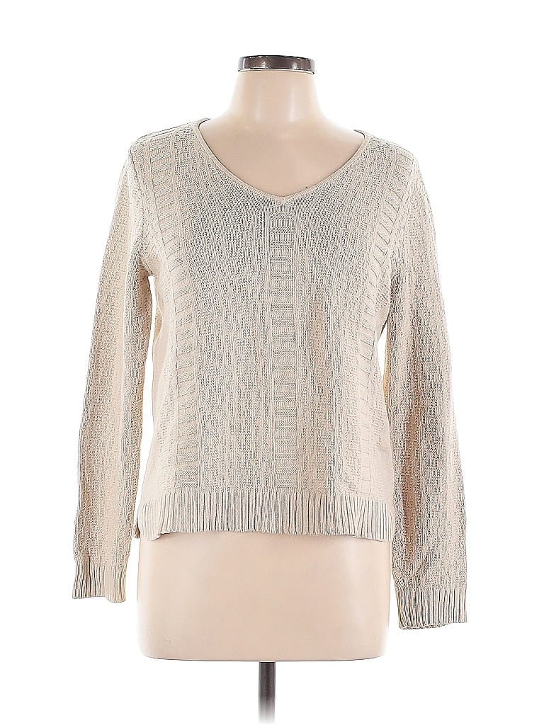 Liz Claiborne Metallic Silver Pullover Sweater Size L - photo 1