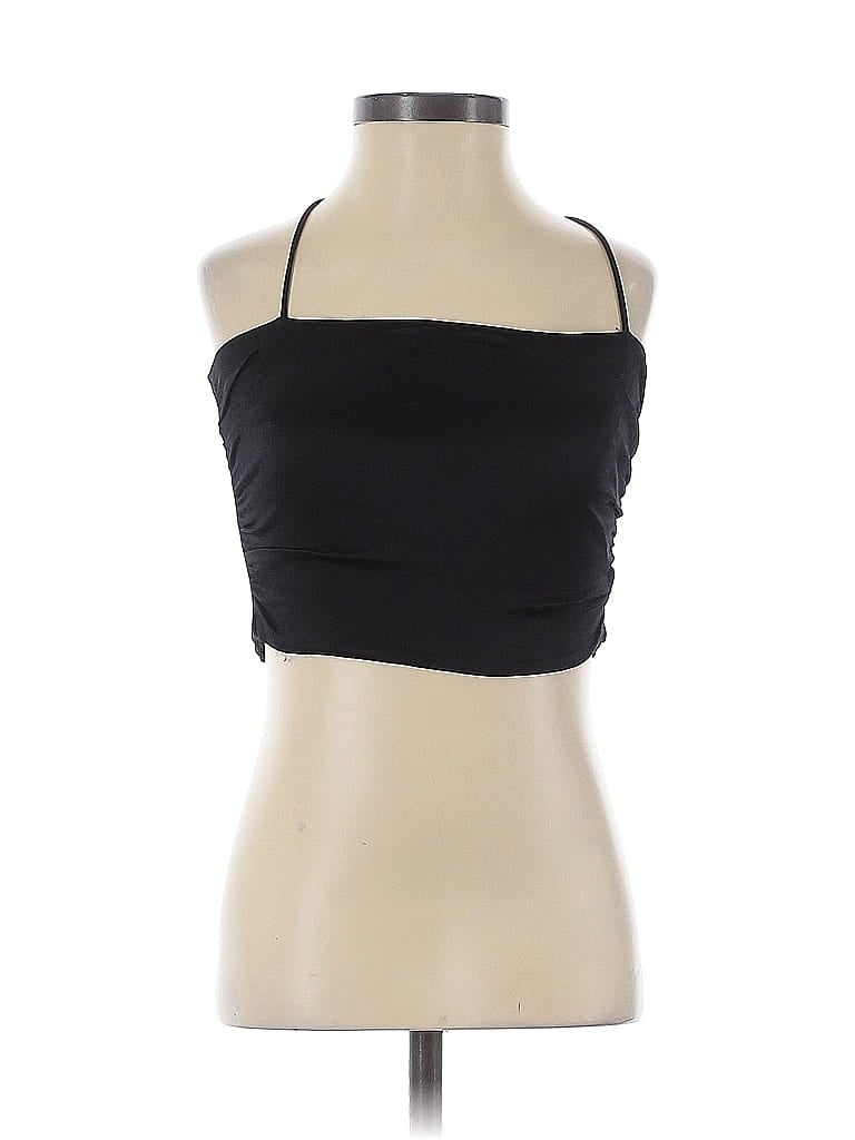 Pre-owned Zara Sleeveless Top Black Strapless Neckline Tops