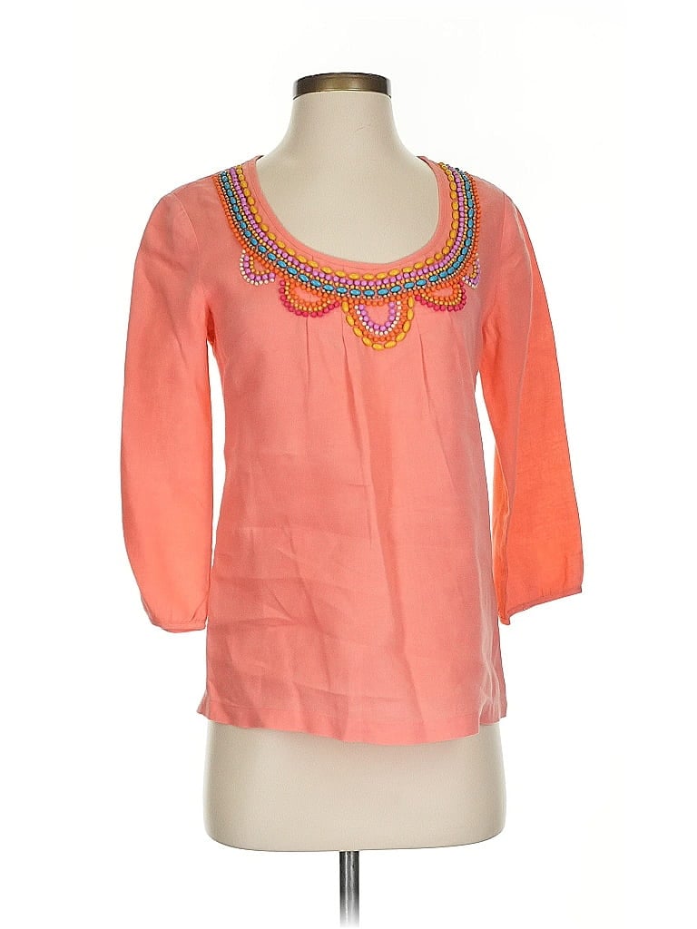 Pre-owned Boden 3/4 Sleeve Blouse In Orange