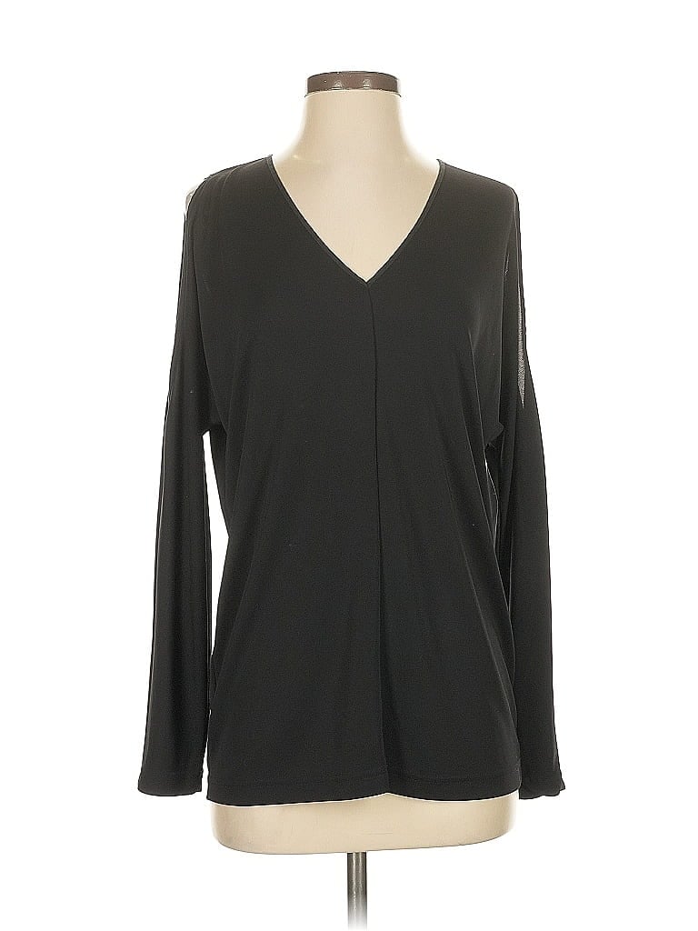 Pre-owned Dkny Long Sleeve Blouse In Gray