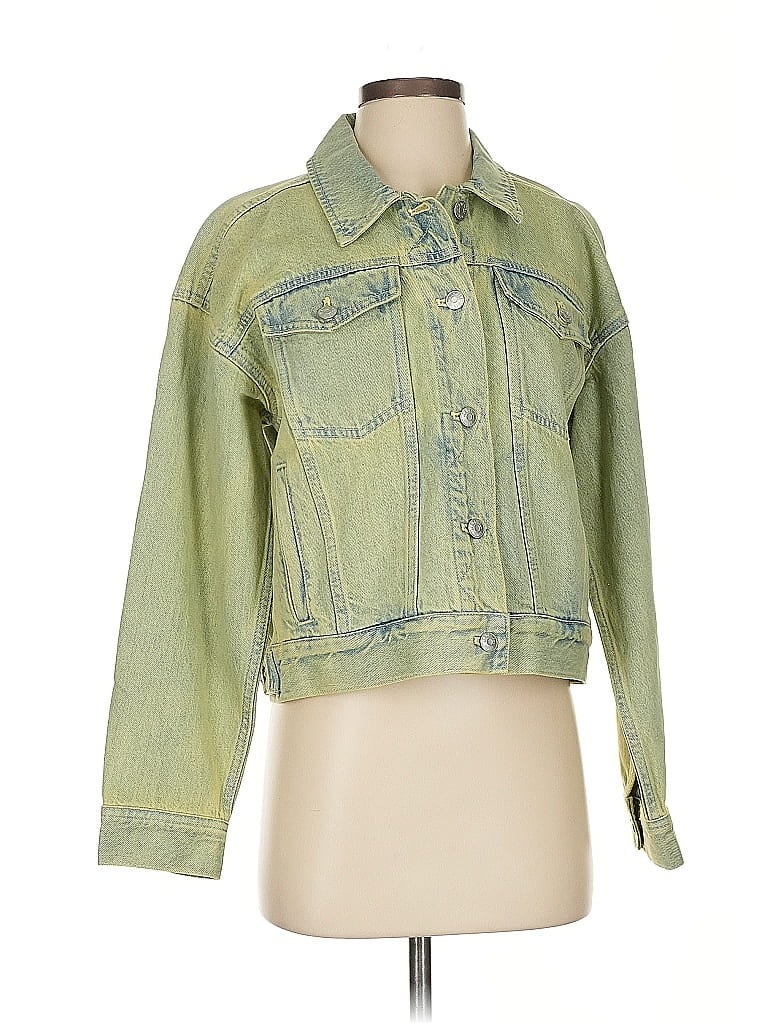 Pre-owned Madewell Denim Jacket In Green