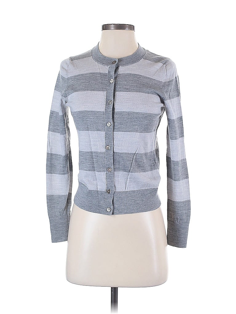 Pre-owned Banana Republic Wool Cardigan Sweater In Gray