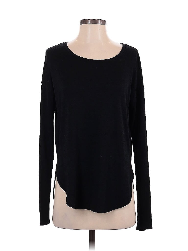 Pre-owned Banana Republic Long Sleeve T-shirt In Black