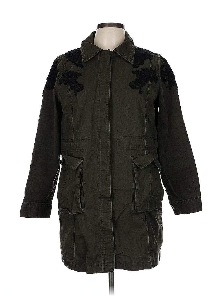 Pre-owned Halogen Coat In Green