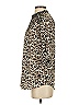 Roar 100% Polyester Animal Print Brown Black 3/4 Sleeve Blouse Size XS - photo 5