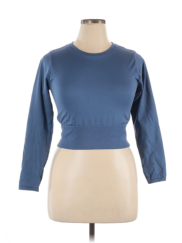 Pre-owned Offline By Aerie Long Sleeve T-shirt In Blue