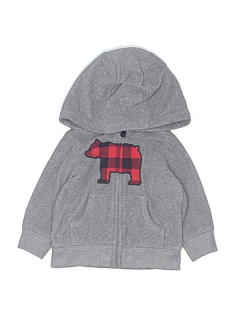 Pre-owned Carter's Babies' Zip Up Hoodie In Gray