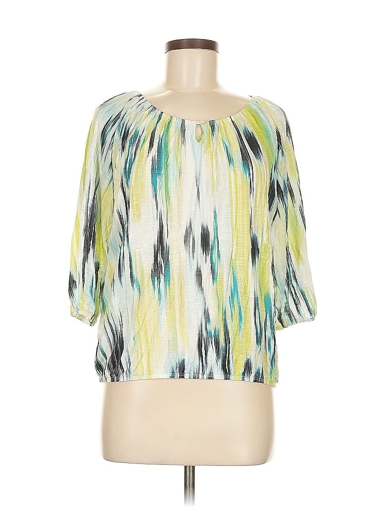 Click to view more detailed imagery on our partner's website Pre-owned Chico's 3/4 Sleeve Blouse In Green