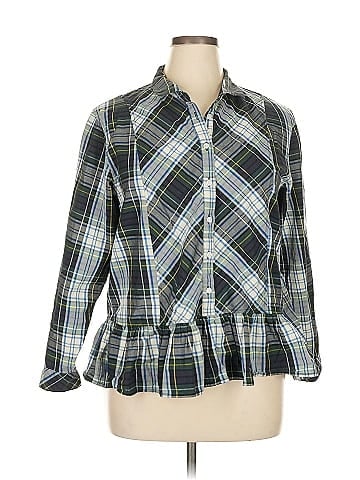Kensie 3/4 Sleeve Button-Down Shirt (view 1)