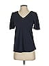 Ann Taylor 100% Polyester Blue Short Sleeve Top Size XS - photo 1