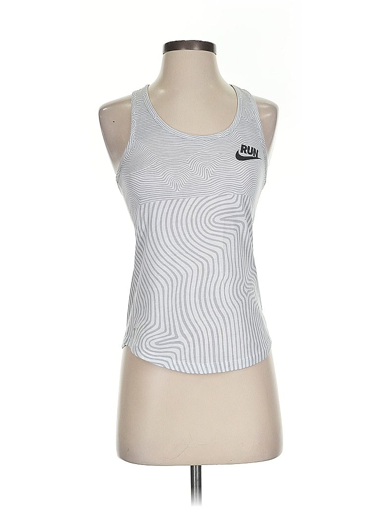 Pre-owned Nike Active Tank Top In Silver