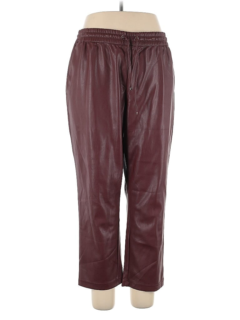 Marc New York Andrew Marc 100% Polyurethane Burgundy Casual Pants Size XL - photo 1