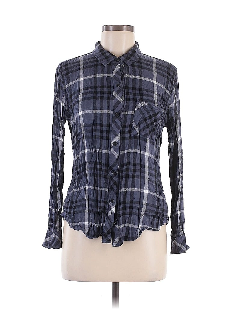 Pre-owned Rails Long Sleeve Button Down Shirt In Blue