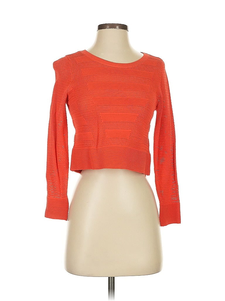 Pre-owned Rachel Rachel Roy Pullover Sweater In Orange